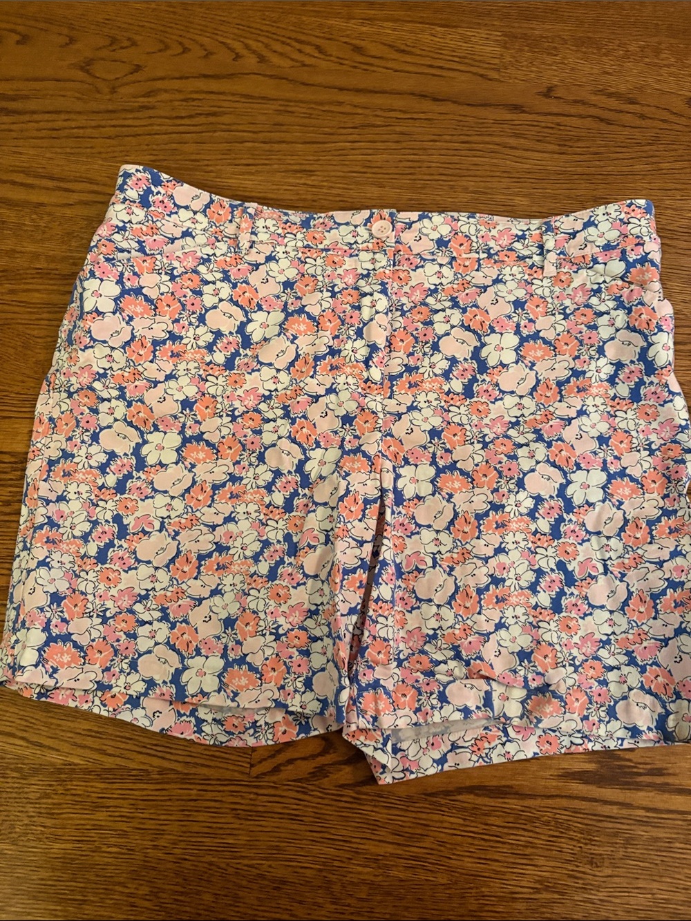 Talbots Floral Bermuda Shorts in Pink, Blue & White